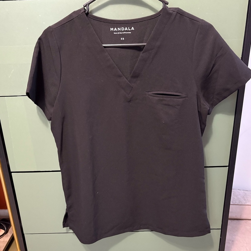Women's Black Scrub Top